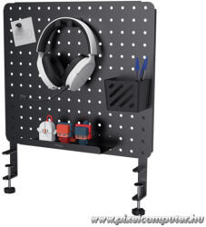 Trust Rendszerező - GXT724 Vesto (fém állvány + headset tartó, polc, kosár, mágnes; fekete) (25668) - pixelcomputer