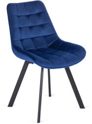 Klubfotel Étkezőszék RICK bársony bevonattal, sötétkék