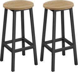 Klubfotel Magas konyhai bárszék szett, 2db - sonoma/fekete láb (LBC032B11)