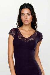 Eldar Anna rövid ujjú pamutpóló, fekete, 3XL