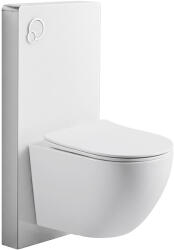 Cerano - Komplett WC-szett Modul/Cesso - fényes fehér - beépített WC-öblítőgomb - pneumatikus modul - 49x36 cm (CER-979845)