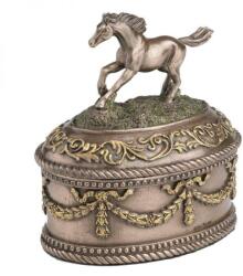 Veronese Lovas bronzbevonatú ékszerdoboz - 10x7x10 cm (FOD-WU78445A4)