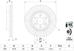  0 986 479 E77 Bosch Első féktárcsa (0986479E77)