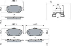  0 986 424 862 Bosch Első fékbetét (0986424862)