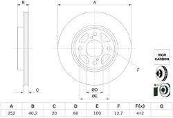  0 986 479 F37 Bosch Első féktárcsa (0986479F37)