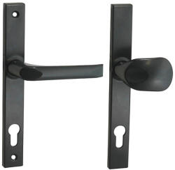 Gomboss/perfekto Felix szögletes Biztonsági Bejárati Gomb/ajtókilincs 7016 Antracit 90mm PZ (49-Z00130-12-GK)