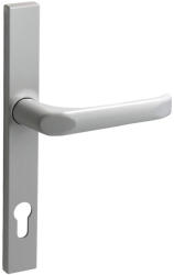 Gomboss/perfekto Felix szögletes Biztonsági Bejárati ajtókilincs 9006 Fehér alumínium 90mm PZ (62-Z00154-12)