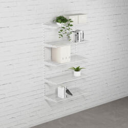 WALTECO Falra szerelhető polcrendszer SINGLE, 1500x830 mm, fehér (WT-SHWHS300)