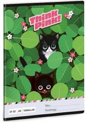 Ars Una A5-ös vonalas füzet - Think Pink Leaves (53624628)