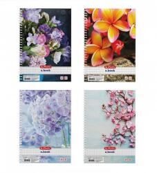 Herlitz kockás spirálfüzet A5 Flowers - többféle (09549544)