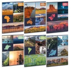 Ars Una sima füzet A4 - Beautiful Continents (53801906)