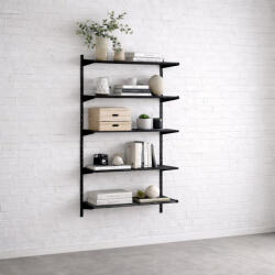 WALTECO Fali polc szett SINGLE, 1500x830 fekete (WT-SHBLS300)