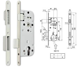Euro Elzett Cil. Bevésőzár 7cm 40/90 Magnet Midi 7-c Elzett Inox (z-1510115-v)