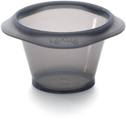 Lékué platina szilikon szuflé és lávasüti sütőforma szett, 6db-os, 0, 15L, D=7.5cm, fekete