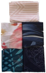  Különböző mintázatú szatén anyagú maradék textil csíkok - 2 kg