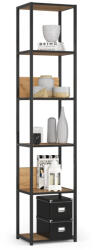 AKORD Furniture Factory AKORD LOFT Industriális Regál 40 cm Fekete/Craft Tölgy 6 Polcos (AKO-REGINDCZARCRACL400)