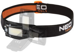 GRAPHITE Neo Tools Akkumulátoros Tölthető Fejlámpa 180Lumen COB Led