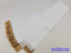  Koszorú szalag arany rojttal 10cm x 220cm 10db/csomag - Fehér