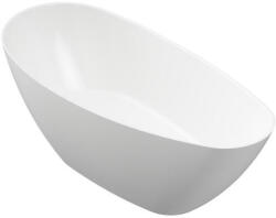 AZZARDO AREZZO design PALMYRA öntöttmárvány szabadonálló kád, matt fehér (AR-PALMYRA150WM)