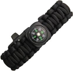 OSTATNÉ EXPLORER Paracord karkötő iránytűvel - black (EXP61)