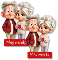  Nyomtatott dekorkarton - Szenior szerelmes pár 2db/csomag