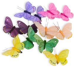  Lepke csipeszes színes - egy pöttyös 12db/doboz