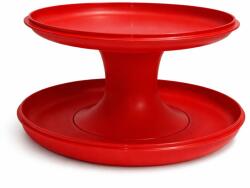 Tupperware Kerek Emeletes Kínáló 26×14 cm - Kétszintes Tálaló Szín: Piros