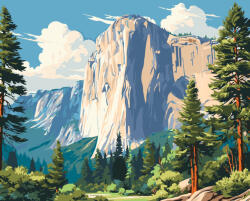 Alkotásutca Gránitóriás a völgyben - Számfestő készlet kereten 40x50