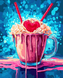 Alkotásutca Szerelem turmix - Számfestő készlet kereten 40x50