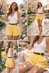  Liza sárga szoknyanadrág