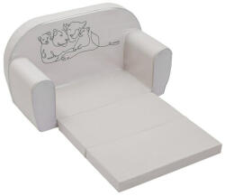 New Baby Canapea extensibila, New Baby, din spuma, Husa din bumbac certificat Oeko-Tex Standard 100, 42x78x35 cm, 9 luni-5 ani, Lion (55574)