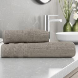 Lenjerii Deosebite Set 2 prosoape baie bumbac 100% în cutie cadou, terry 500 GSM, Rabi Bej Nisipiu Dune Prosop
