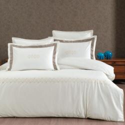 La Romano® Lenjerie de pat din bumbac egiptean, Silk Satin, Merisa Rock (ivoire-bej taupe) Lenjerie de pat