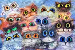 NORIMPEX - Puzzle Tablou Diamant: Pisici cu ochi mari 30x40cm - 1 - 39 piese