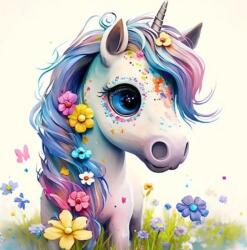 NORIMPEX - Puzzle Pictură Diamant: Unicorn drăguț 30x40cm - 1 - 39 piese