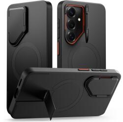 Tech-Protect Carcasa Tech-Protect Kevlar Aura cu MagSafe si Stand compatibila cu Samsung Galaxy S26, Negru / Portocaliu (5906302352401)