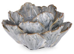 Bizzotto Suport lumanare ceramica albastra maro Iku 11x10x6, 5h (0184628)