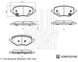 BLUE PRINT Sada brzdových platničiek kotúčovej brzdy BLUE PRINT ADBP420168 (ADBP420168)