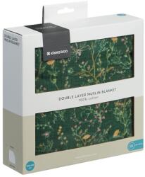 Kikkaboo Oдеяло от муселин двупластово 100х100 см Secret Garden Green (31103010102)