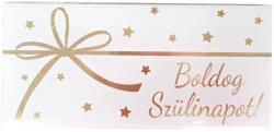  Díszboríték pénzboríték Boldog szülinapot felirattal elegáns arany masni mintával (662583)