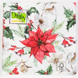  Szalvéta 3 rétegű 33x33cm 20db/csomag karácsonyi mikulásvirág 020401