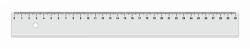  Vonalzó 20 cm átlátszó műanyag (39RU20A)