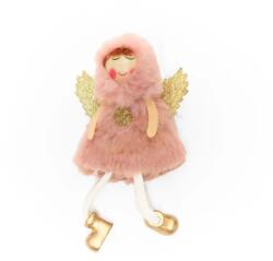  Angyal plüss dekor akasztóval rózsaszín ZHH107036