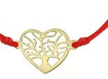 Flippy Bratara Argint 925 pentru Dama, Jolie, Model Copac in Inima, Martisor Bratara de 1 Martie, Pandativ Argintiu cu Snur Rosu (teo-165578)