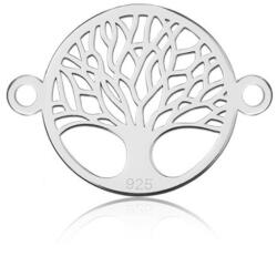 Flippy Bratara Cu Pandativ din Argint 925, Jolie Silver, Model Pomul Vietii, Snur Textil Rosu, Dimensiune Reglabila, Nod Dublu, Ambalata Individual, 1.5 cm x 1.5 cm (teo-165588)