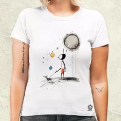 Magnolion Joan Miró űr és asztronauta v3 női póló (2377-N)