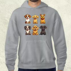 Magnolion Kutya kollázs v2 férfi pulóver (8097-P)