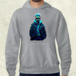 Magnolion Pixelart cyberpunk hacker v1 férfi pulóver (6234-P)