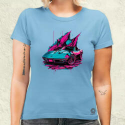 Magnolion Retró hullám 1968 Chevrolet Corvette Convertible v7 női póló (862-N)