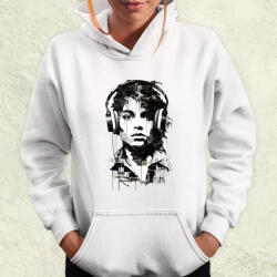 Magnolion Michael Jackson portré v4 női pulóver (20681-PN)